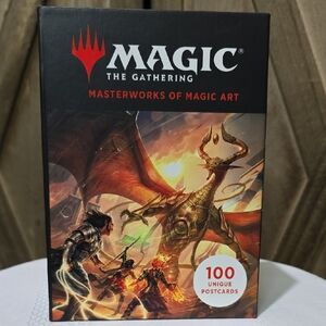 NIB MAGIC The Gathering Masterworks Of Magic Art 100 Unique  Postcards